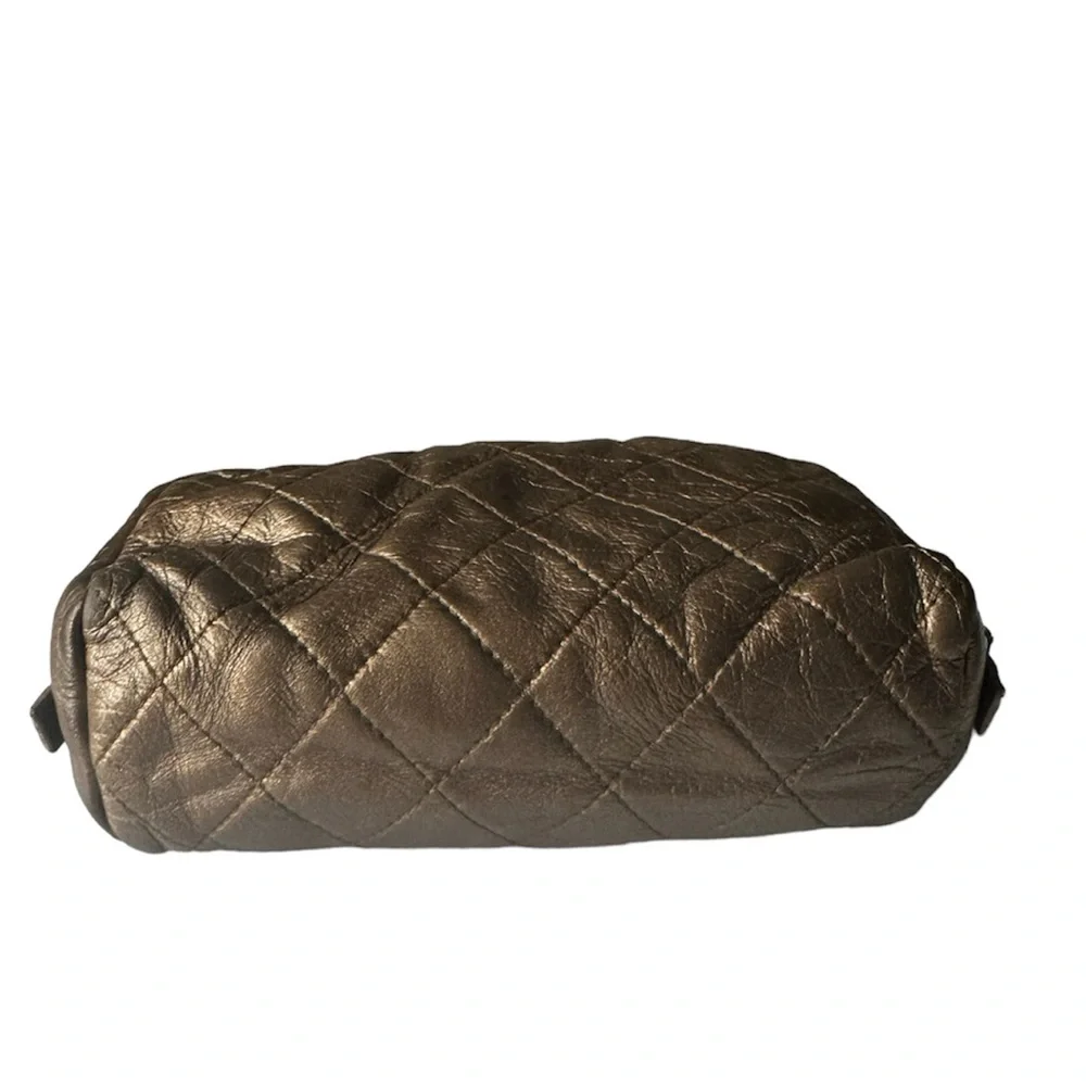 Chanel Ligne Cambon Cosmetic Bag Metallic Authentic - Picture 7 of 15